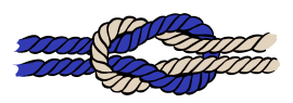 knot horizontal white blue